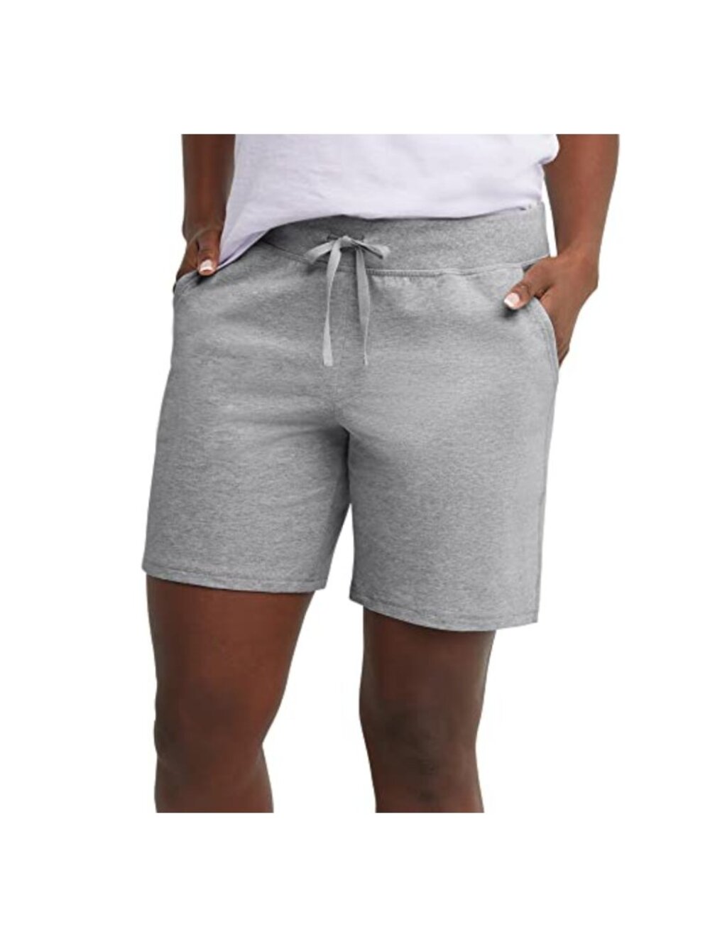 Hanes Soft Cotton Jersey Activewear Shorts with Pockets and Drawcord